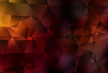 Dark Red vector abstract polygonal template.