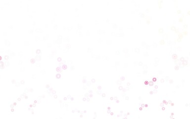 Light Pink, Yellow vector background with bubbles.