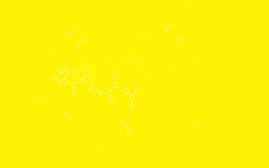 Light Orange vector pattern with artificial intelligence network.