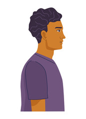 young latin man profile