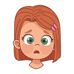 redhead little girl head