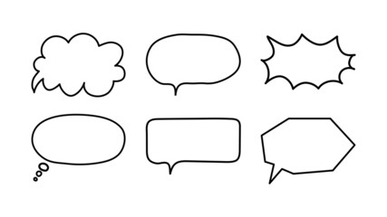 手書き風の吹き出しのイラスト