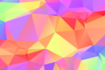 Obraz premium Abstract triangulation geometric pink and gold background