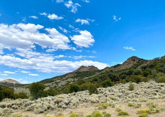 mountain landscape with blue sky