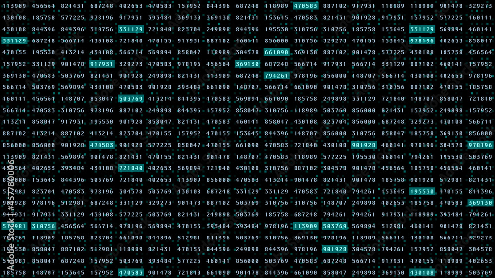 Aufkleber HUD Binary Computer Coding Hacker Screen Number Cyber Technology Digital Illustration Background
