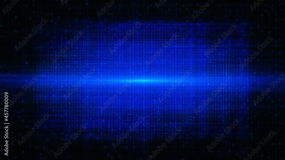 Poster Abstract Blue Information Data Transforming Technology Concept Virtual Grid Pattern Simulation Illustration