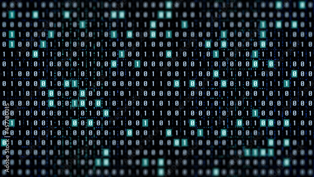 Poster HUD Futuristic User Data Monitoring Review Cyber Number Digit Program Code	
