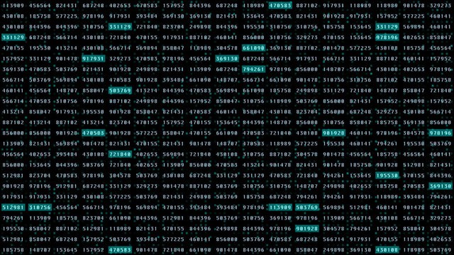 HUD Binary Computer Coding Hacker Screen Number Cyber Technology Digital Illustration Background
