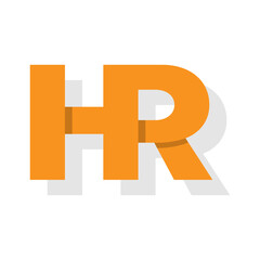 letter HR logo design