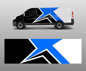 modern simple design for van graphics vinyl wrap template vector