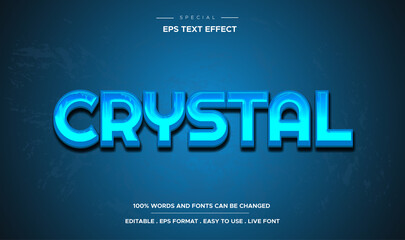 Fototapeta premium Crystal editable text effect