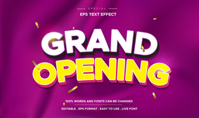 editable grand opening text effect