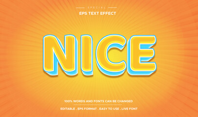 Nice editable text effect comic style