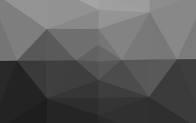 Dark Silver, Gray vector polygon abstract background.