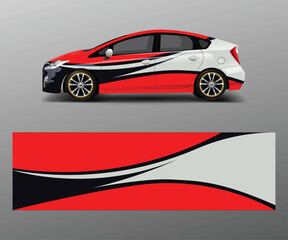 Fototapeta premium Sport car racing wrap design. vector design template design vector