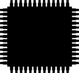 silhouette illustration design of semiconductor.