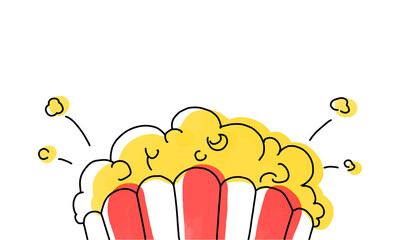 Simple background of popcorn - obrazy, fototapety, plakaty