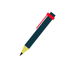 Pen icon, isolated. Flat design. illustration on white