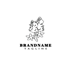 bluebonnet logo cartoon icon design black isolated vector illustration