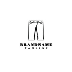 blue jeans logo cartoon icon creative template black isolated vector illustration