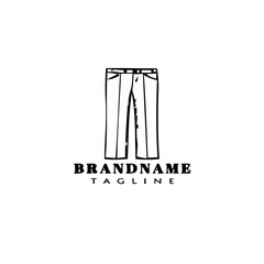 blue jeans logo cartoon icon design template black isolated creative illustration