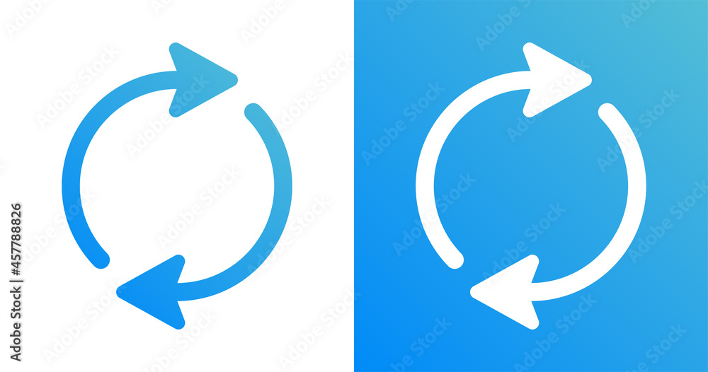 Wall mural refresh icon. circle arrows icon. reload sign vector illustration.