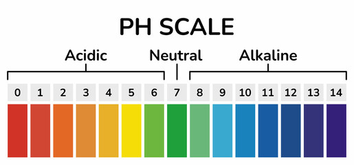 Ph scale diagram icon. Ph scale vector graphic . Acid to base - obrazy, fototapety, plakaty