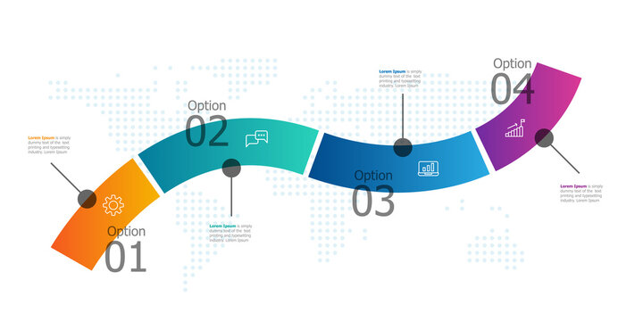 abstract horizontal timeline infographics presentation
