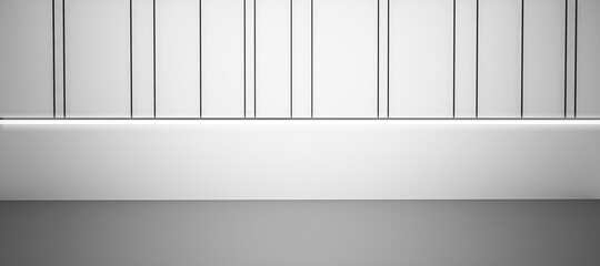 Empty room with white background, 3d mockup background with copy space.