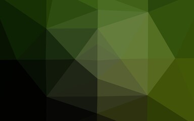 Obraz premium Dark Green vector polygon abstract backdrop.