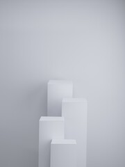 3d grey podium