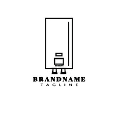 boiler logo cartoon icon design template black vector illustration