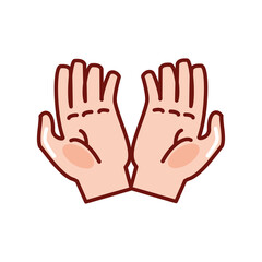 hands receiving gesture