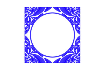 Blue Swirl Ornament Border