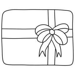 Gift Box christmas hand drawn illustration for web, wedsite, application, presentation, Graphics design, branding, etc.