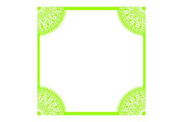 Green Mandala Ornament Border