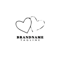 love logo cartoon icon design template black vector concept