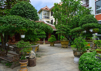 Traditional garden of old house