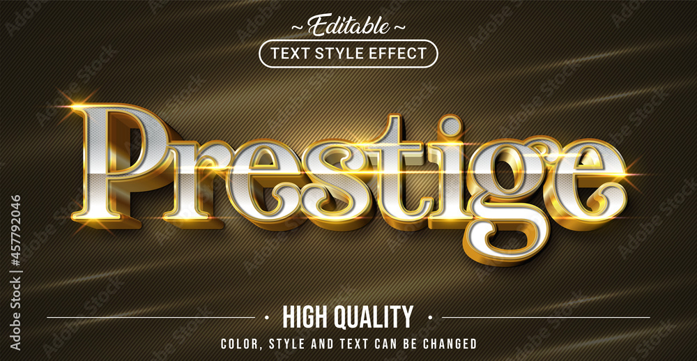 Aufkleber Editable text style effect - Prestige text style theme.
