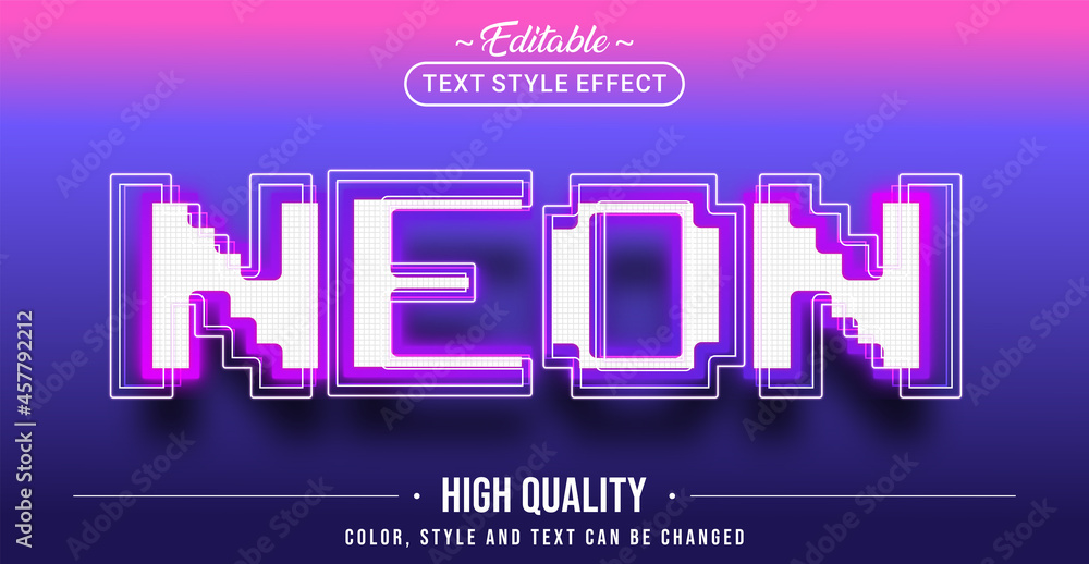 Aufkleber editable text style effect - neon text style theme.