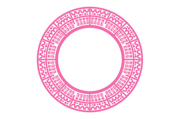 Pink Mandala Ornament Border