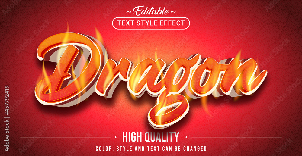 Poster Editable text style effect - Dragon text style theme.