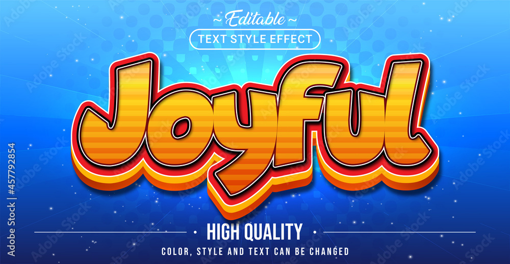 Poster Editable text style effect - Joyful text style theme.