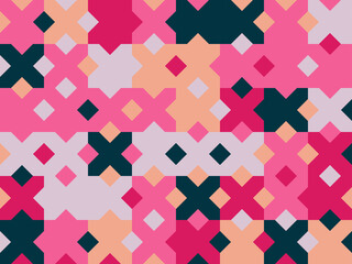 seamless geometric pattern with shapes