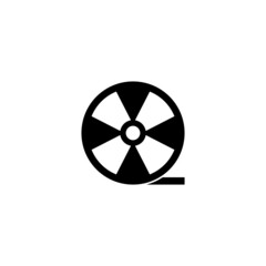 Obraz premium Film reel icon isolated on white background 