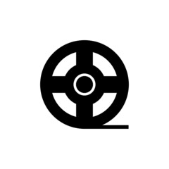 Obraz premium Film reel icon isolated on white background 
