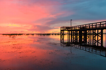 Mobile Bay at sunset 