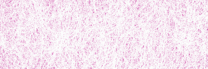 Abstract Hand Drawn White Tangle Line On Pink Background. Digital Art