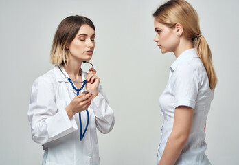doctor stethoscope healing procedures isolated background