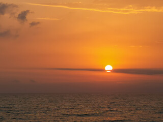 Colorful sunset at the sea.